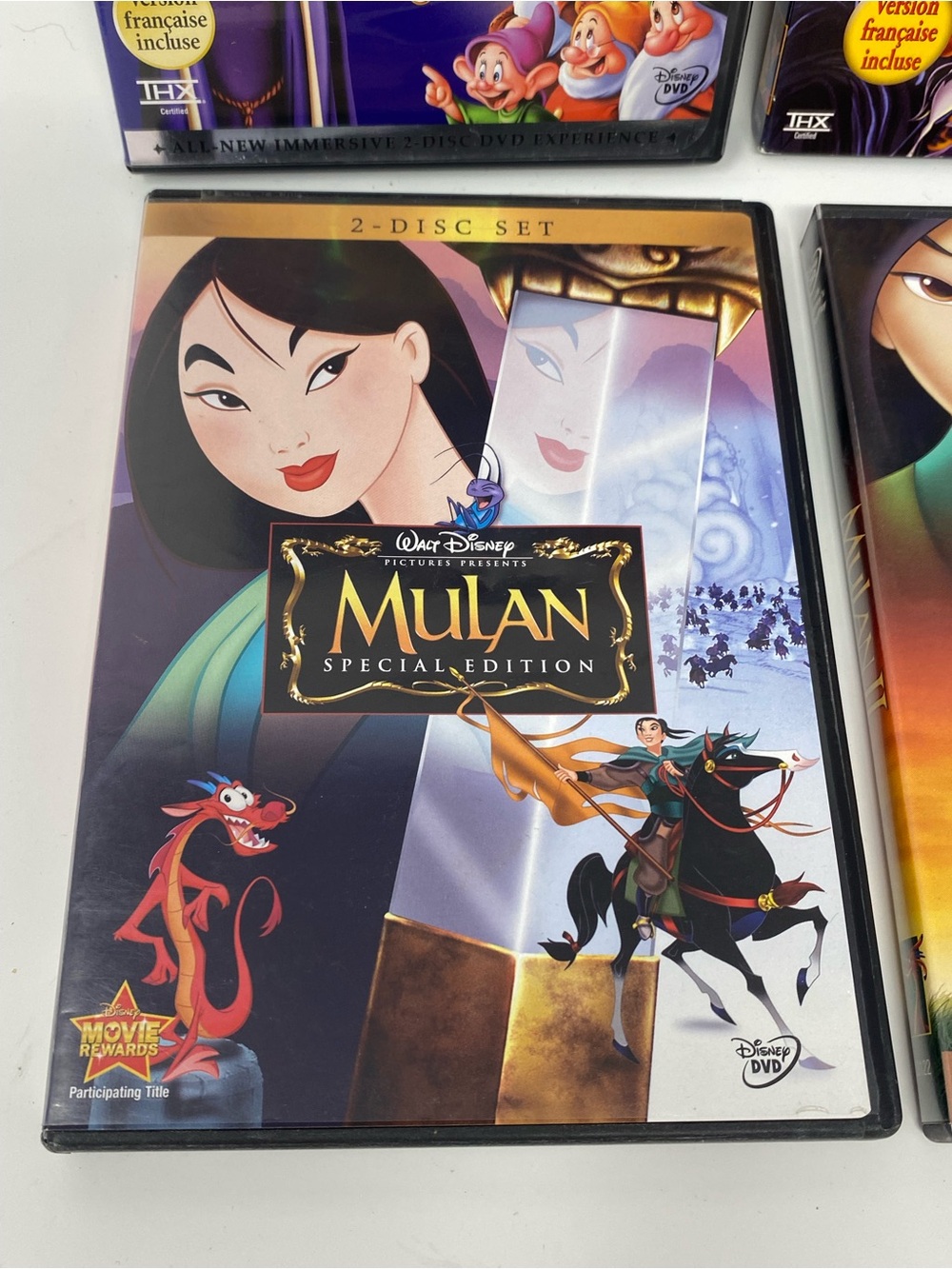 Disney Princess Collection DVD lot of 9 Sleeping Beauty Mulan Cinderella Brave - Picture 8 of 11